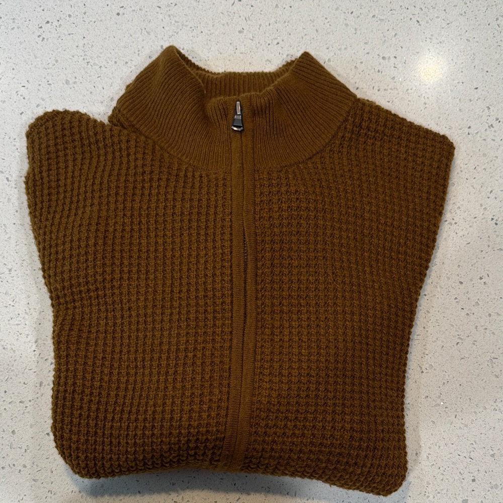 Bonobos Men's Tan Zip-Up Sweater